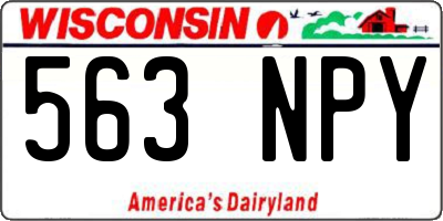 WI license plate 563NPY