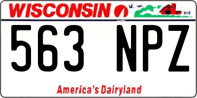 WI license plate 563NPZ