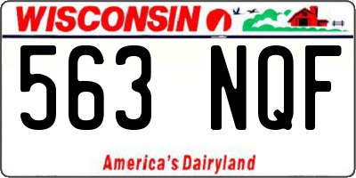 WI license plate 563NQF