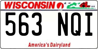 WI license plate 563NQI