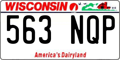 WI license plate 563NQP