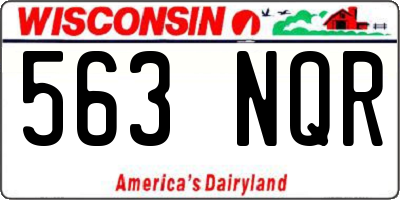 WI license plate 563NQR