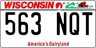 WI license plate 563NQT