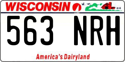 WI license plate 563NRH