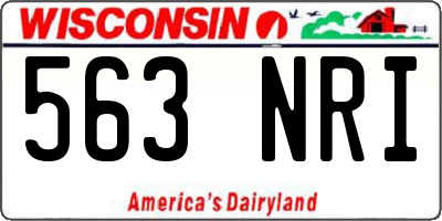 WI license plate 563NRI
