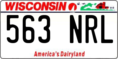 WI license plate 563NRL