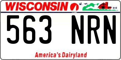 WI license plate 563NRN