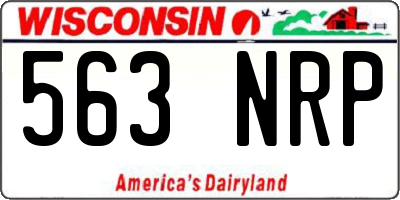 WI license plate 563NRP