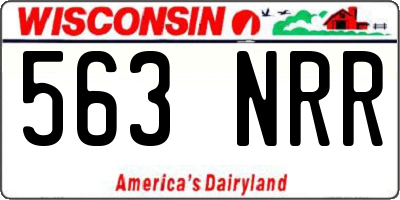 WI license plate 563NRR