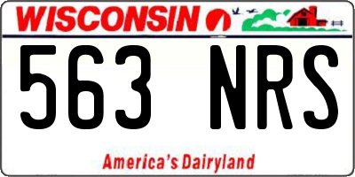 WI license plate 563NRS