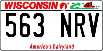 WI license plate 563NRV