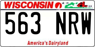 WI license plate 563NRW