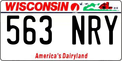 WI license plate 563NRY