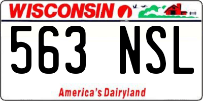 WI license plate 563NSL