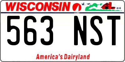 WI license plate 563NST