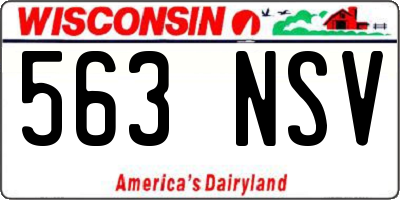 WI license plate 563NSV