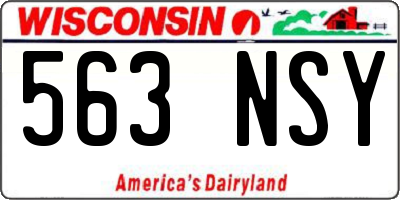 WI license plate 563NSY