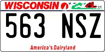 WI license plate 563NSZ