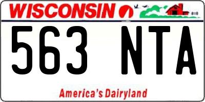 WI license plate 563NTA