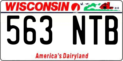 WI license plate 563NTB