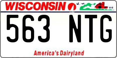 WI license plate 563NTG