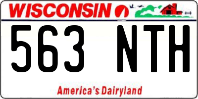 WI license plate 563NTH
