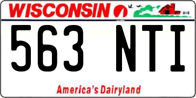 WI license plate 563NTI