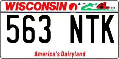 WI license plate 563NTK