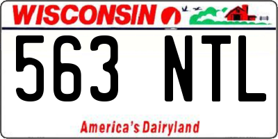 WI license plate 563NTL