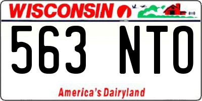 WI license plate 563NTO