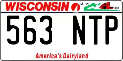 WI license plate 563NTP