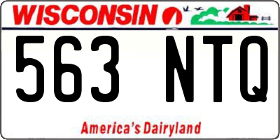 WI license plate 563NTQ