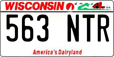 WI license plate 563NTR