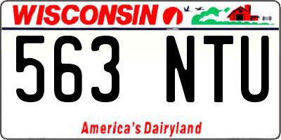 WI license plate 563NTU