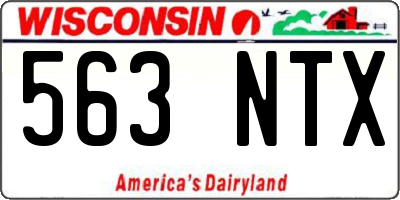 WI license plate 563NTX