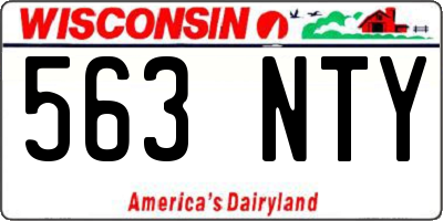 WI license plate 563NTY