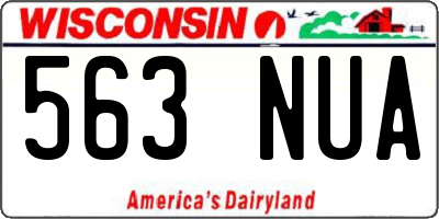 WI license plate 563NUA