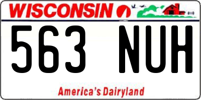 WI license plate 563NUH