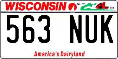 WI license plate 563NUK