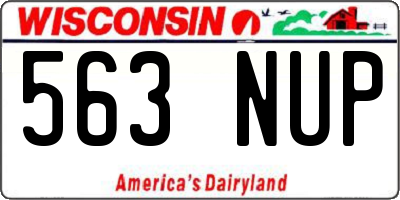 WI license plate 563NUP