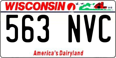 WI license plate 563NVC