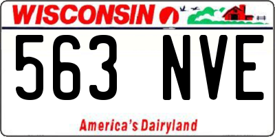 WI license plate 563NVE