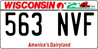 WI license plate 563NVF