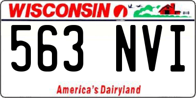 WI license plate 563NVI