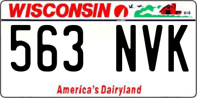 WI license plate 563NVK
