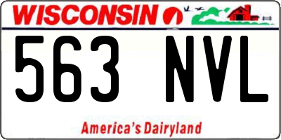 WI license plate 563NVL