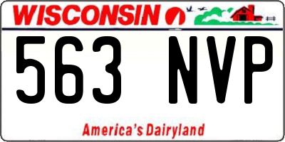 WI license plate 563NVP