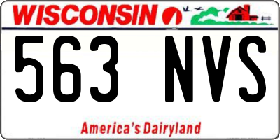 WI license plate 563NVS