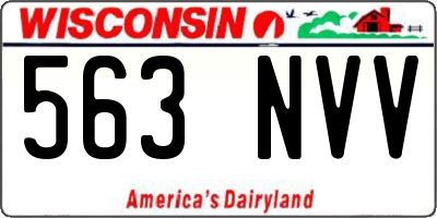 WI license plate 563NVV