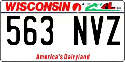 WI license plate 563NVZ
